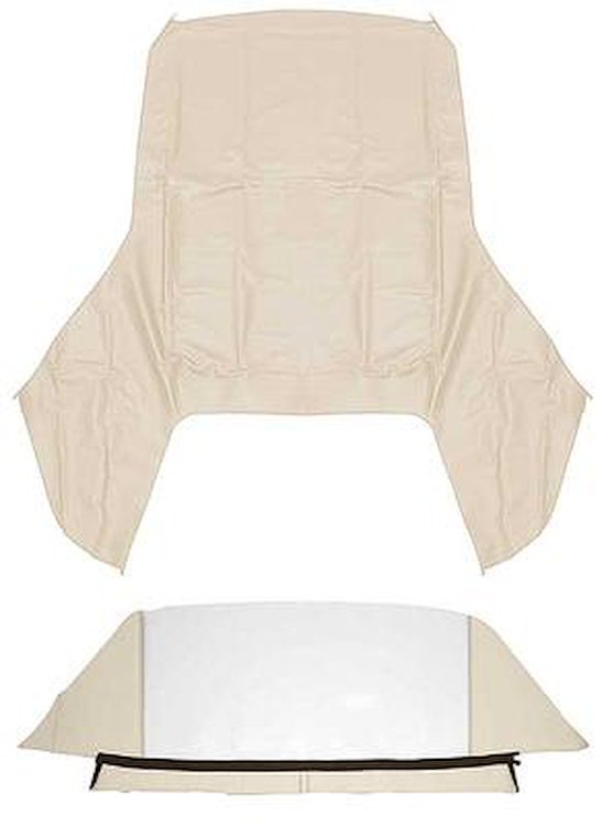 CT125131 1958 Chevrolet/Pontiac; Convertible Top Kit; With Plastic Window; Pinpoint Vinyl; Beige
