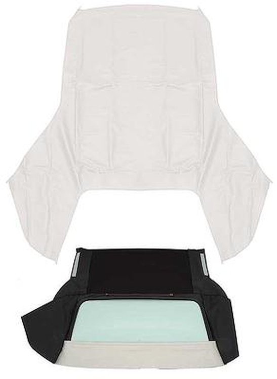 CT131221 1961-64 GM B-Body; Convertible Top Kit; With Glass Rear Window; Pinpoint Vinyl; White