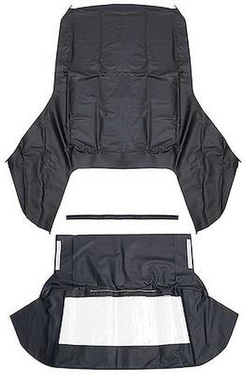 CT133133 1965-70 GM B-Body; Convertible Top Kit; With Plastic Window; Pinpoint Vinyl; Black