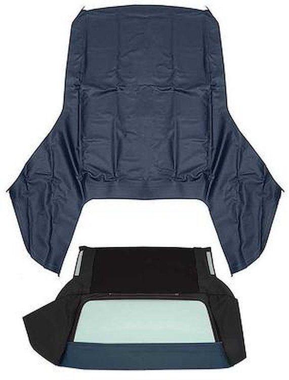 CT133216 1965-66 GM B-Body; Convertible Top Kit; With Glass Window; Pinpoint Vinyl; Dark Blue