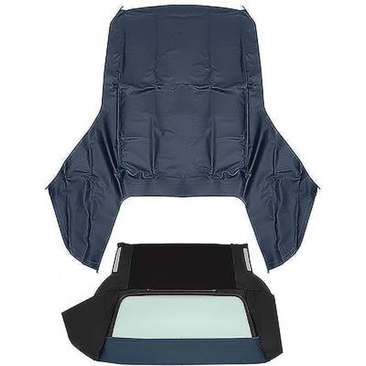 CT133233 1965-66 GM B-Body; Convertible Top Kit; With Glass Rear Window; Pinpoint Vinyl; Black