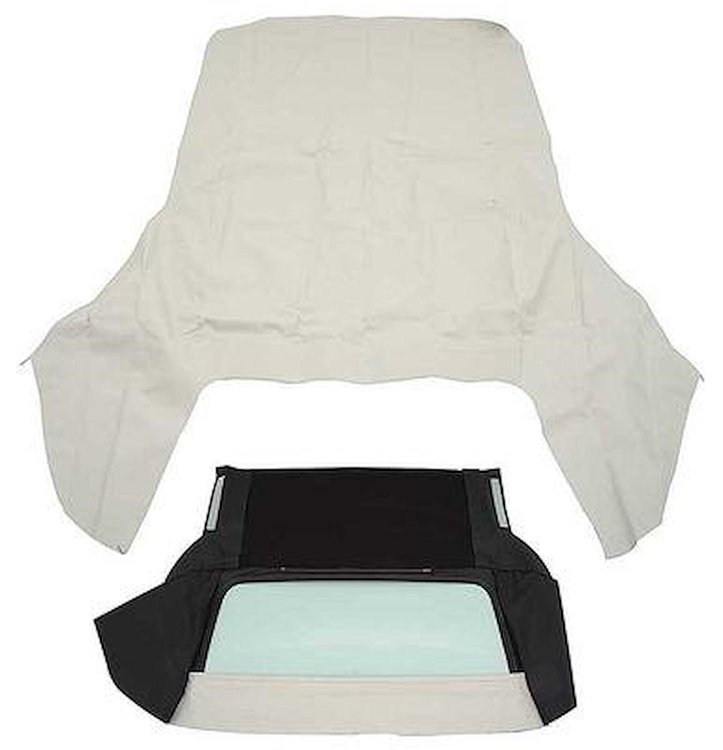CT140221 1967-70 GM B-Body; Convertible Top Kit; With Glass Window; Pinpoint Vinyl; White