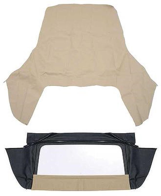 CT144105 1971-76 GM B-Body; Convertible Top Kit; With Plastic Window; With Zipper; Vinyl; Dark Tan