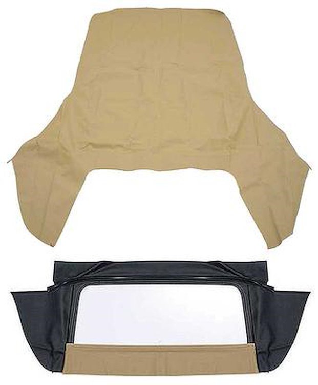 CT144115 1971-76 GM B-Body; Convertible Top Kit; With Plastic Window; With Zipper; Vinyl; Buckskin