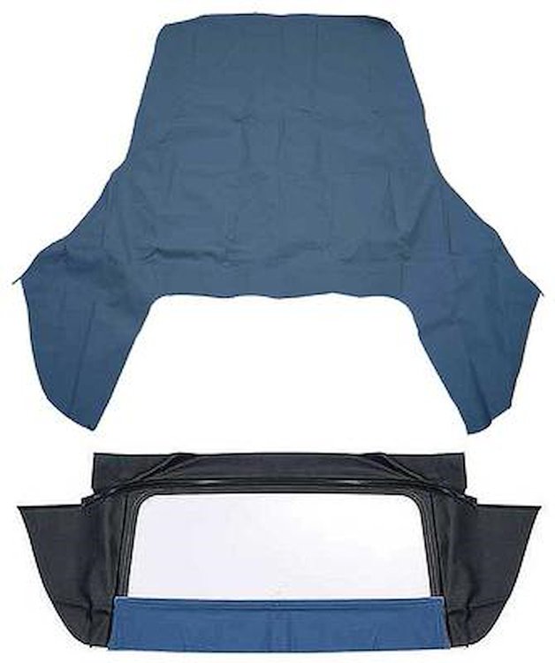 CT144116 1971-76 GM B-Body; Convertible Top Kit; With Plastic Window; With Zipper; Vinyl; Dark Blue