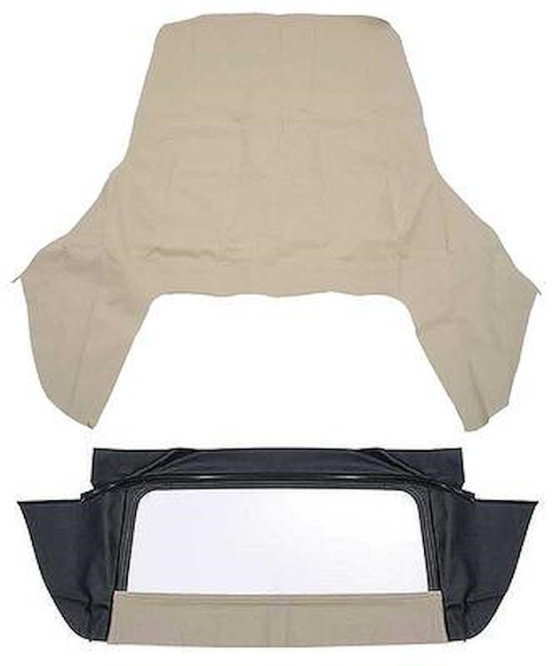 CT144131 1971-76 GM B-Body; Convertible Top Kit; With Plastic Window; With Zipper; Vinyl; Beige