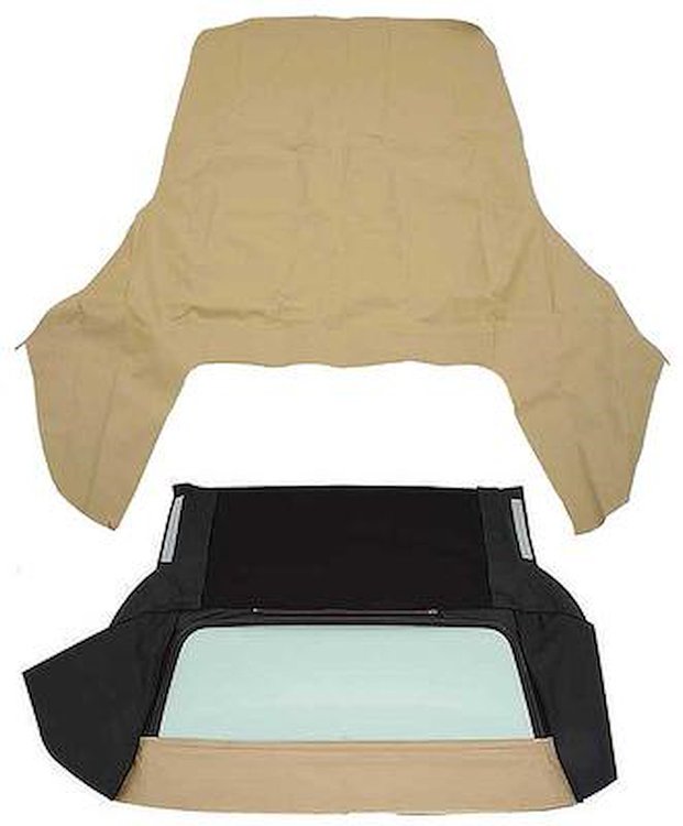 CT144215 1971-76 GM B-Body; Convertible Top Kit; With Glass Window; With Zipper; Vinyl; Buckskin