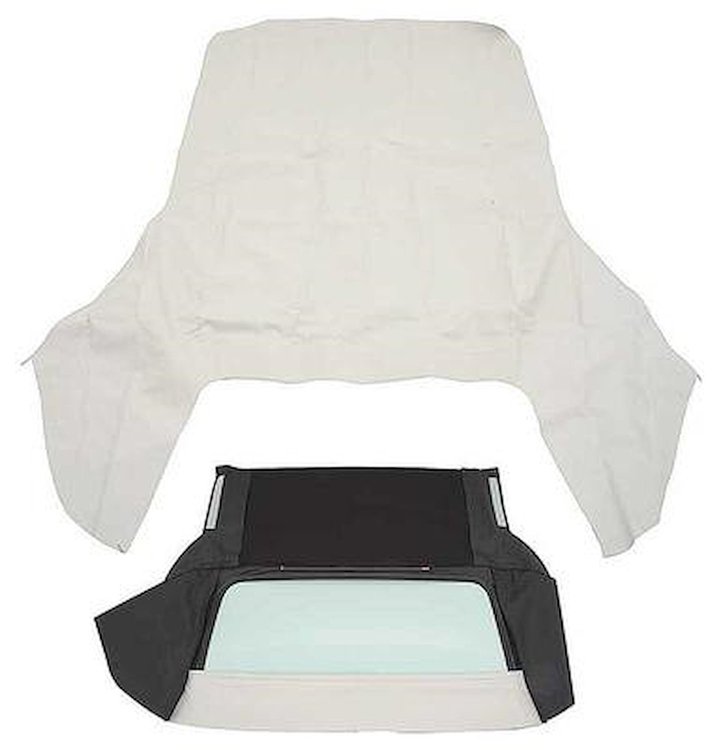 CT144221 1971-76 GM B-Body; Convertible Top Kit; With Glass Window; With Zipper; Vinyl; White