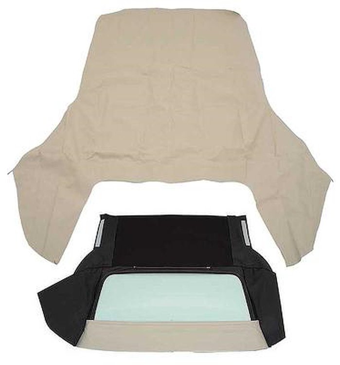 CT144231 1971-76 GM B-Body; Convertible Top Kit; With Glass Window; With Zipper; Vinyl; Beige