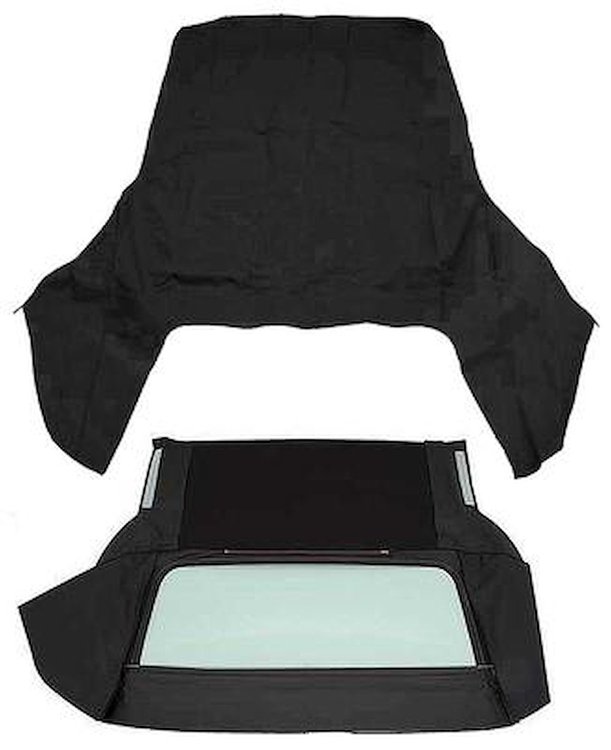 CT144333 1971-76 GM B-Body; Convertible Top Kit; With Glass Window; With Zipper; With Defrost; Vinyl; Black