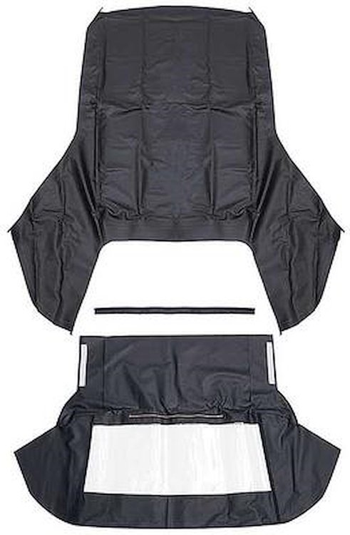 CT231114 1961-64 GM B-Body; Convertible Top Kit; With Plastic Rear Window; Stayfast Canvas Cloth; Black
