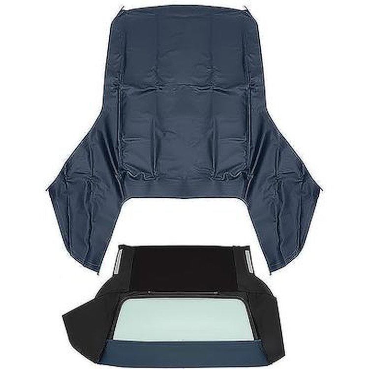 CT233214 1965-66 GM B-Body; Convertible Top Kit; With Glass Rear Window; Stayfast Canvas Cloth; Black