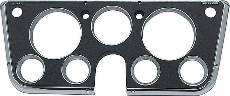 CX1004 1969-72 Chevy, GMC Pickup, Blazer/Jimmy, Suburban; Dash Instrument Bezel; 7 Gauge; Black; with Chrome Accents