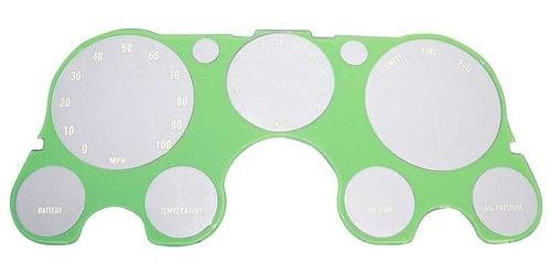 CX1545 1967-72 Chevy, GMC Truck, Blazer/Jimmy, Suburban; Instrument Panel Lens; with Gauges, Tach & Vacuum
