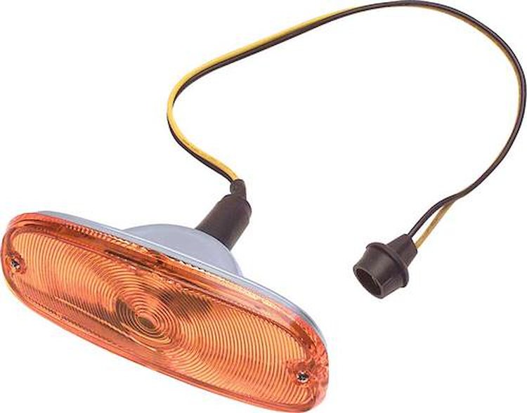 CX1560 1958-59 Chevrolet Truck; Park Lamp Assembly; With Amber Lens, Wiring and Socket