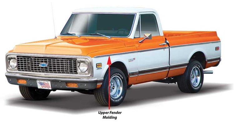 FENDER MOLDING 69-72 GMC