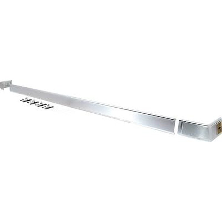 CX9279 1981-88 Chevrolet Pickup Truck; Outer Rear Cab Molding Set; 3 Piece Set; with Mounting Hardware; Stamped Aluminum