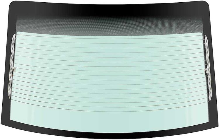DB8434 Rear Window Glass 1994-2000 Mustang; Coupe; With Defroster Lines