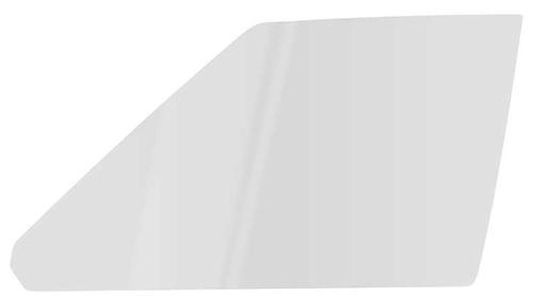 DD5583C Front Door Window Glass; 1977-79 GM Full Size; 4 Door; Sedan, Station Wagon; Clear; LH Drivers Side