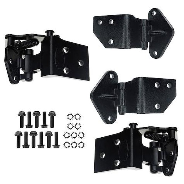 DHK4 1969-70 Mustang, Cougar; Upper and Lower Door Hinge Kit; with Hardware