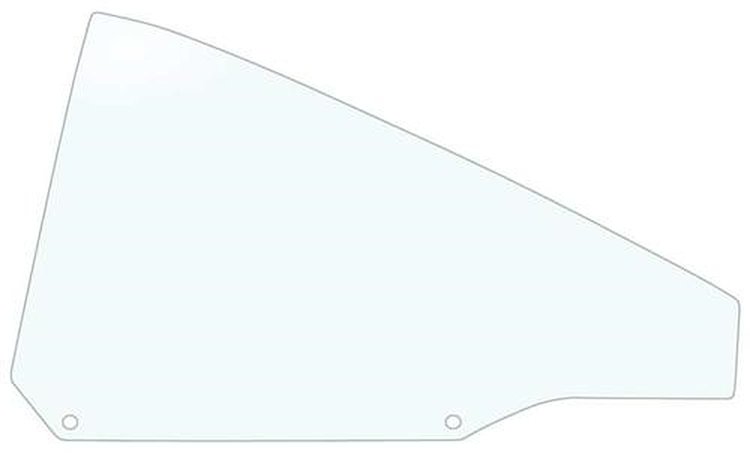 DQ4050C Quarter Glass-1968-70 Mopar B-Body 2 Door Hardtop Reproduction; Clear LH