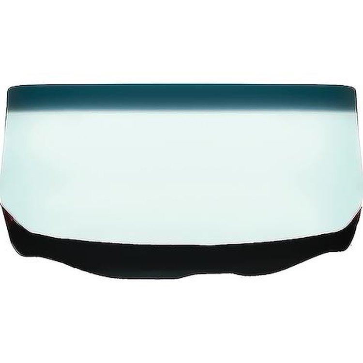 DW0876T Front Windshield Glass; 1973-77 Chevrolet Corvette; Coupe or Convertible; Light Green Tint; with Blue/Green Upper