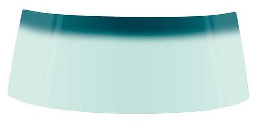 DW691T 1967-75 Dodge, Plymouth A-Body; Front Windshield Glass; 2 & 4 Door Sedan; Lt Green Tint; with Blue/Green Upper Shaded Ban
