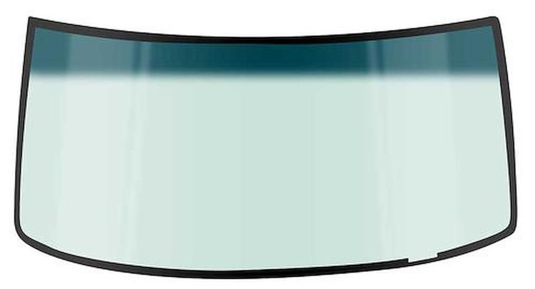 DW884T 1978-83 Fairmont, Zephyr; 1981-82 Cougar, Granada; Front Windshield Glass; Light Green Tint; with Blue/Green Upper Shaded