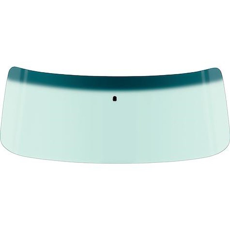 DW914T 1972-93 Dodge Pickup Truck; Front Windshield Glass; with Mirror Bracket; Lt Green Tint; with Blue/Green Upper Shaded Band