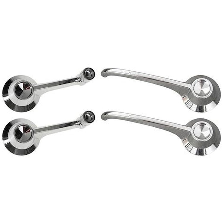 DWK4 1965 Mustang Fastback; Door and Window Handle Kit; Clip On; 4-Piece Kit