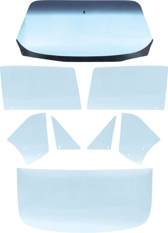 E350C Glass Kit 1967 Chevy Camaro, Pontiac Firebird Coupe [Clear Glass]
