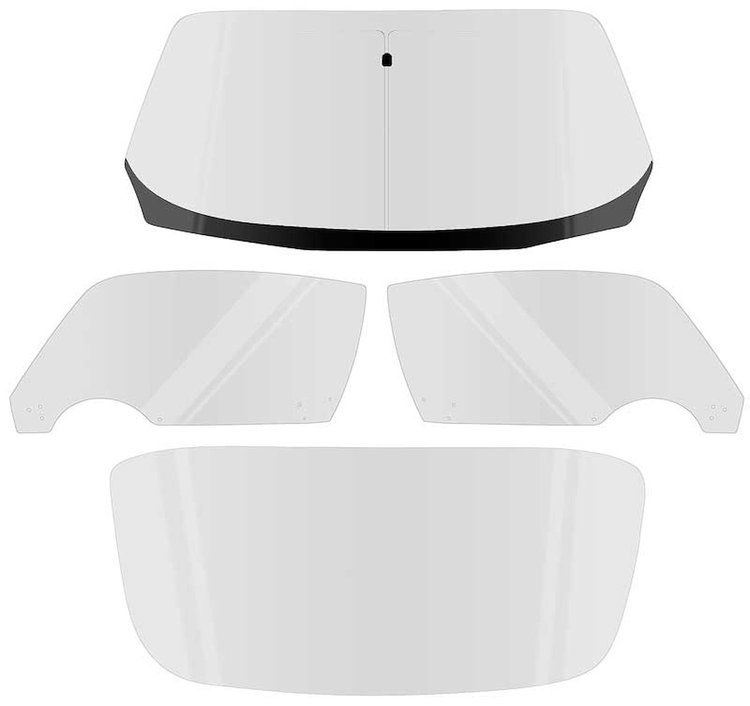 E356C Glass Kit 1975-81 Camaro; Firebird ; Clear; without Rear Defrost Option