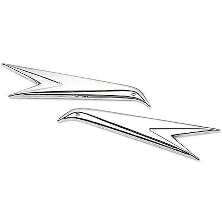 EM6362S 1966 Buick Skylark, GS, Regal, GN; Quarter Panel Emblem Set; Die Cast; Long Bird Emblems; Pair