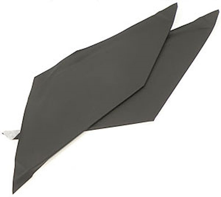 EM67101 Inner Sail Panels 1967 Camaro, Firebird; Black; OE Impala Grain Material