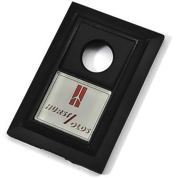 EM8008T 1983-84 Oldsmobile Cutlass Calais; Trunk Lock Bezel; Hurst/Olds Nameplate