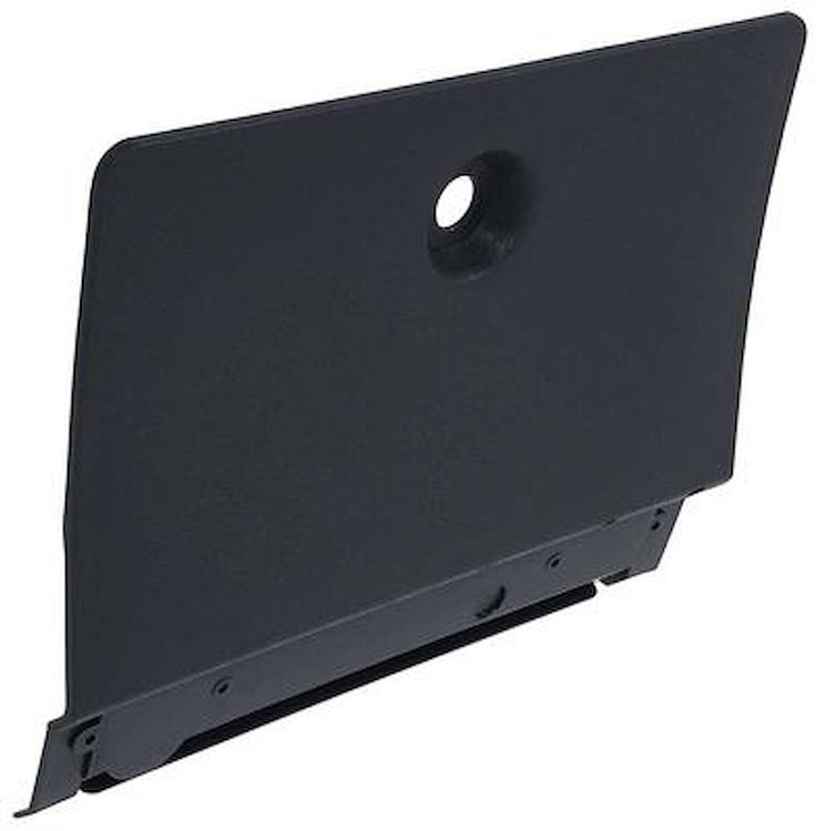 F10062 1970-81 Firebird, Trans Am; Glove Box Door Cover; Without AC; Plastic Cover Only; Without Steel Door; Black