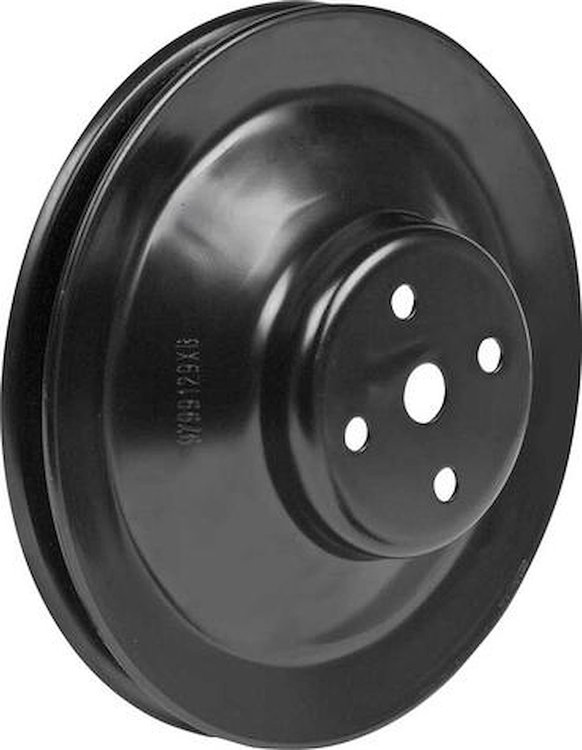 F12363 1969-70 Firebird, Trans Am, GTO Lemans, Tempest; Water Pump Pulley; With Ram Air; Without PS or AC; Single Groove; 8 in.