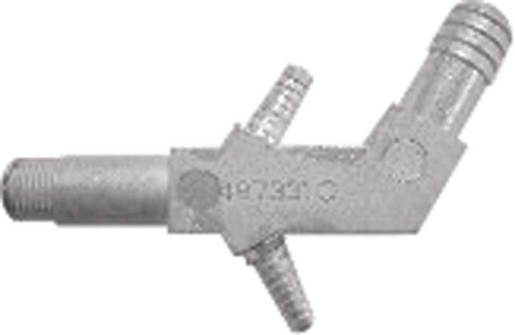 F12372 1972-74 Firebird, Trans Am; Aluminum Carburetor Fitting; with 2 Angled Fittings