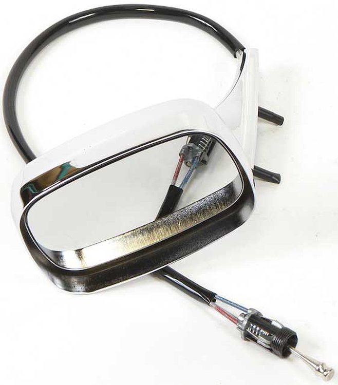 F12390 1969 Pontiac Firebird, Trans Am; Outer Door Mirror; with Remote; LH Driver Side