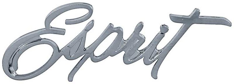 F126 1976-79 Firebird; "Esprit" Front Fender Emblem