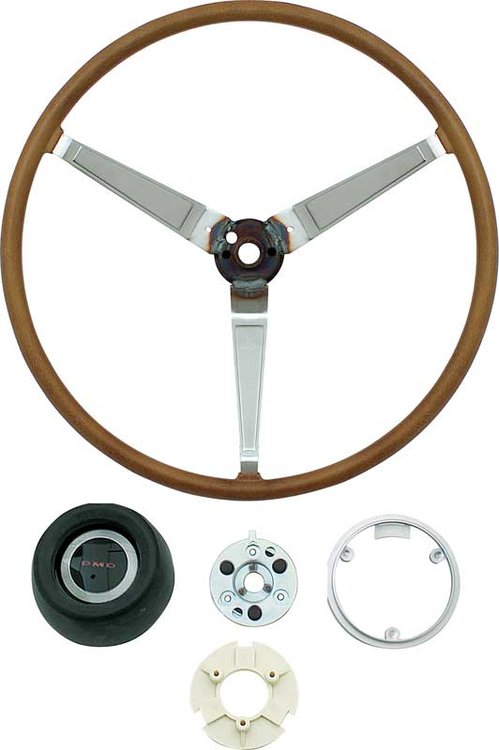 F19667 Deluxe Wood Steering Wheel Kit for 1969-70 Pontiac