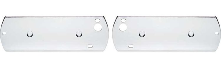 F6870 1968-70 Impala, Bel Air, Caprice Arm Rest Backing Plates; 2 Door, Hardtop, Convertible; 18 in.; Chrome