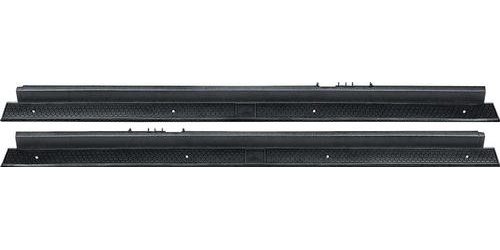 F7003 Door Sill Plates 1983-1992 GM F-Body, with Fisher Coach Logo [Black]