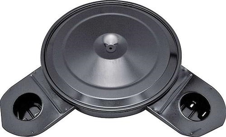 F70752 1970-76 Firebird, Trans Am; Lower Air Cleaner Ram Air Pan; with Black Lid; Dual Snorkel