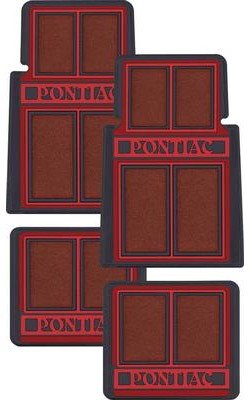 F76502 1964-92 Pontiac; Floor Mat Set; Front and Rear; Red; 4 Piece Set