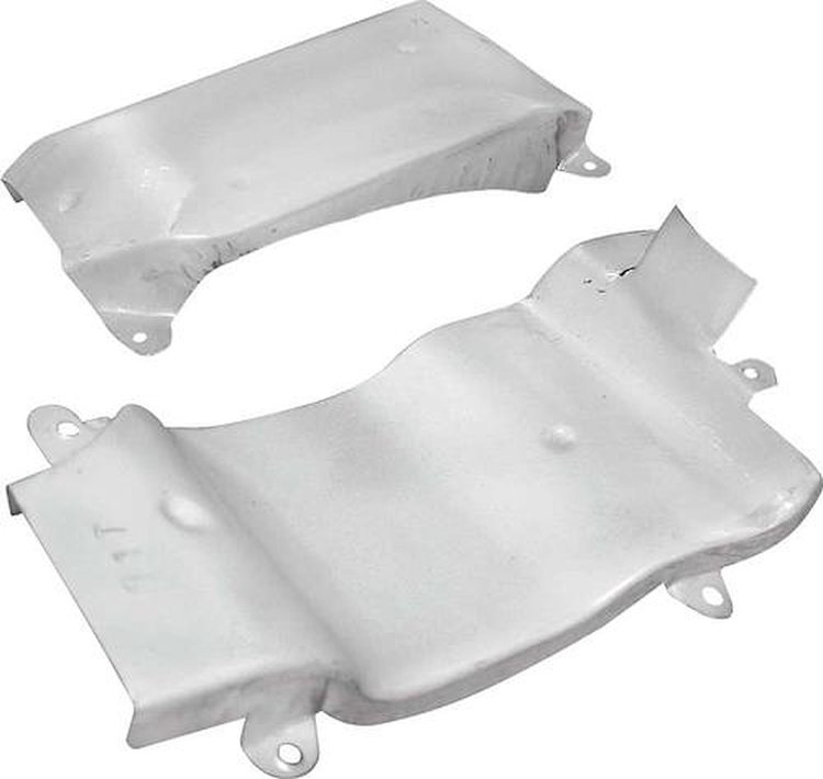 F871 1969-72 Firebird, GTO, Lemans; Intake Manifold Crossover Heat Shield; 400, 455; 2 Piece Set