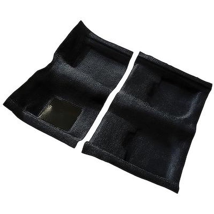 F91405B01 1969-70 Cougar Convertible; Passenger Area Nylon; Loop Floor Carpet; w/ Mass Backing; Black