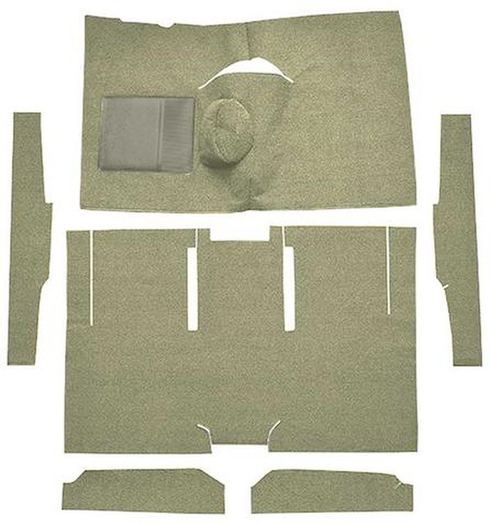 F9161044 1960-65 Falcon/Comet 2-Door Sedan/Ranchero L6 w/ Floor Shift; Cut & Sewn; Loop Carpet; Kit; Fawn Sandalwood