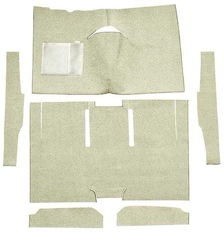 F9161223 1960-65 Falcon/Comet 2-Door Sedan/Ranchero w/ Column Shift; Cut & Sewn; Loop Carpet; Kit; Silver
