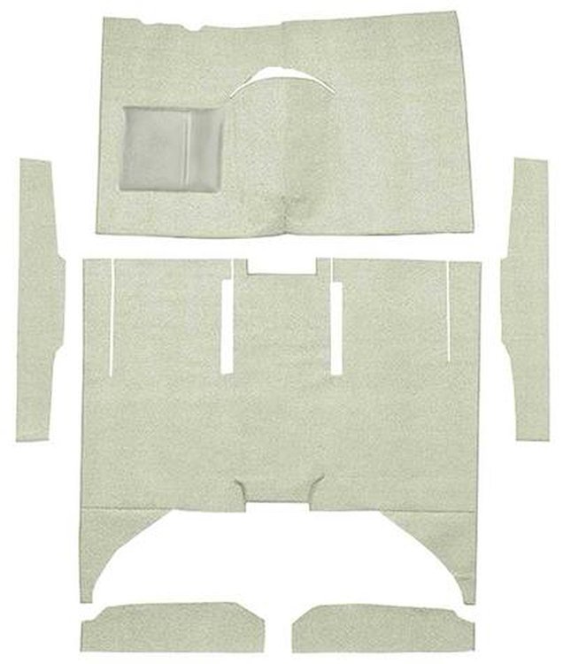 F9161623 1960-65 Falcon/Comet 4-Door Sedan w/ Column Shift Cut & Sewn; Loop Carpet; Kit; Silver